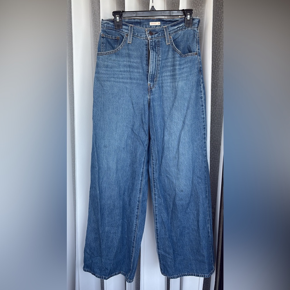 Levi's Blue Wide Leg Flare Jeans